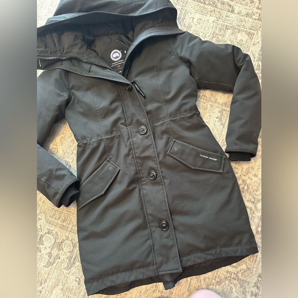 Canada Goose Rossclair Black Parka Hooded Jacket - Picture 2 of 7